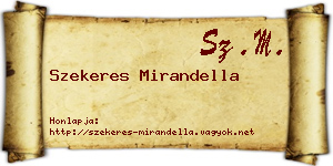 Szekeres Mirandella névjegykártya